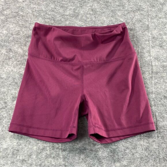 Yogalicious Womens Wine‎ Colored Spandex High Waist Bike Shorts Size MD - Picture 1 of 8